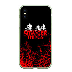 Чехол iPhone XS Max матовый STRANGER THINGS, цвет: 3D-салатовый