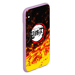 Чехол iPhone XS Max матовый KIMETSU NO YAIBA, цвет: 3D-сиреневый — фото 2