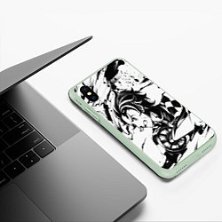 Чехол iPhone XS Max матовый KIMETSU NO YAIBA, цвет: 3D-салатовый — фото 2