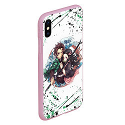 Чехол iPhone XS Max матовый KIMETSU NO YAIBA, цвет: 3D-розовый — фото 2