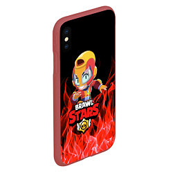 Чехол iPhone XS Max матовый BRAWL STARS MAX, цвет: 3D-красный — фото 2