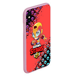 Чехол iPhone XS Max матовый BRAWL STARS MAX, цвет: 3D-розовый — фото 2