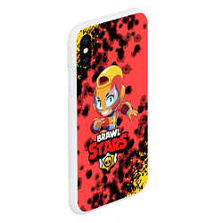 Чехол iPhone XS Max матовый BRAWL STARS MAX, цвет: 3D-белый — фото 2