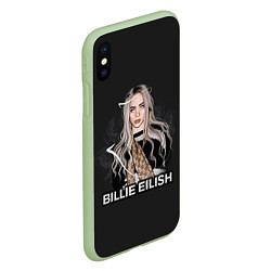 Чехол iPhone XS Max матовый BILLIE EILISH, цвет: 3D-салатовый — фото 2