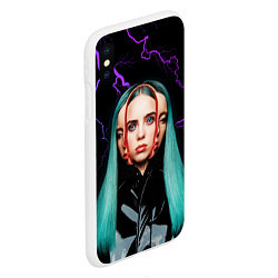 Чехол iPhone XS Max матовый BILLIE EILISH, цвет: 3D-белый — фото 2