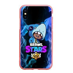 Чехол iPhone XS Max матовый Brawl Stars LEON, цвет: 3D-баблгам