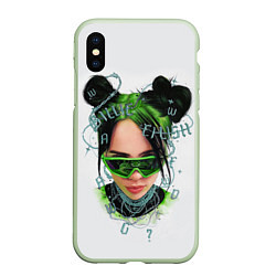 Чехол iPhone XS Max матовый BILLIE EILISH, цвет: 3D-салатовый