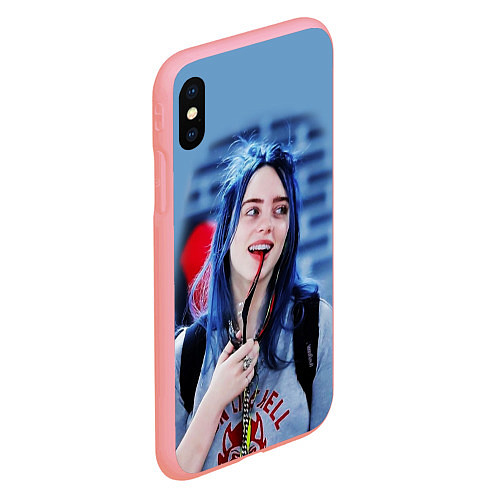 Чехол iPhone XS Max матовый BILLIE EILISH / 3D-Баблгам – фото 2