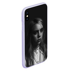 Чехол iPhone XS Max матовый BILLIE EILISH, цвет: 3D-светло-сиреневый — фото 2