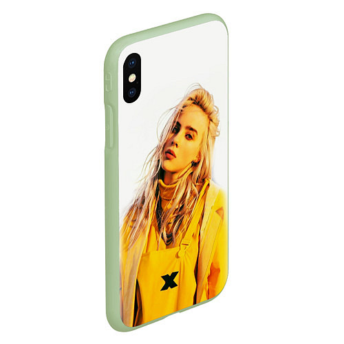 Чехол iPhone XS Max матовый BILLIE EILISH / 3D-Салатовый – фото 2