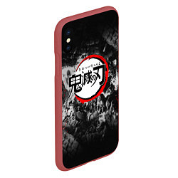 Чехол iPhone XS Max матовый KIMETSU NO YAIBA, цвет: 3D-красный — фото 2