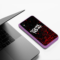 Чехол iPhone XS Max матовый My Chemical Romance, цвет: 3D-фиолетовый — фото 2