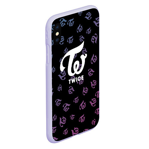 Чехол iPhone XS Max матовый Twice / 3D-Светло-сиреневый – фото 2