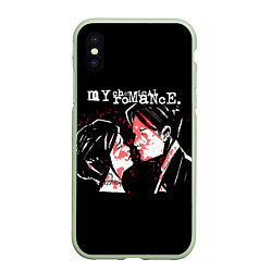 Чехол iPhone XS Max матовый My Chemical Romance, цвет: 3D-салатовый