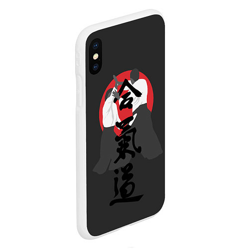 Чехол iPhone XS Max матовый Aikido / 3D-Белый – фото 2