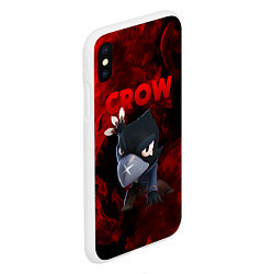 Чехол iPhone XS Max матовый BRAWL STARS CROW, цвет: 3D-белый — фото 2