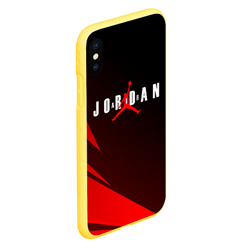 Чехол iPhone XS Max матовый MICHAEL JORDAN / 3D-Желтый – фото 2