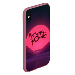 Чехол iPhone XS Max матовый MCR Logo, цвет: 3D-малиновый — фото 2