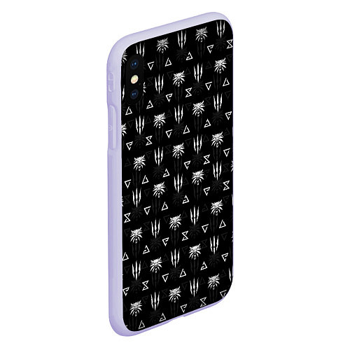 Чехол iPhone XS Max матовый ВЕДЬМАК / 3D-Светло-сиреневый – фото 2