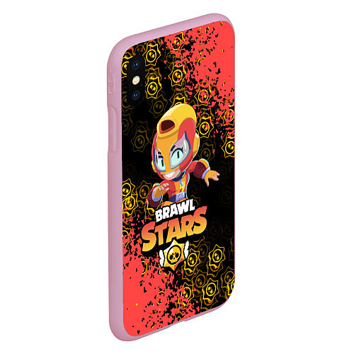 Чехол iPhone XS Max матовый BRAWL STARS MAX / 3D-Розовый – фото 2