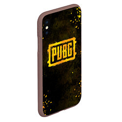 Чехол iPhone XS Max матовый PUBG, цвет: 3D-коричневый — фото 2