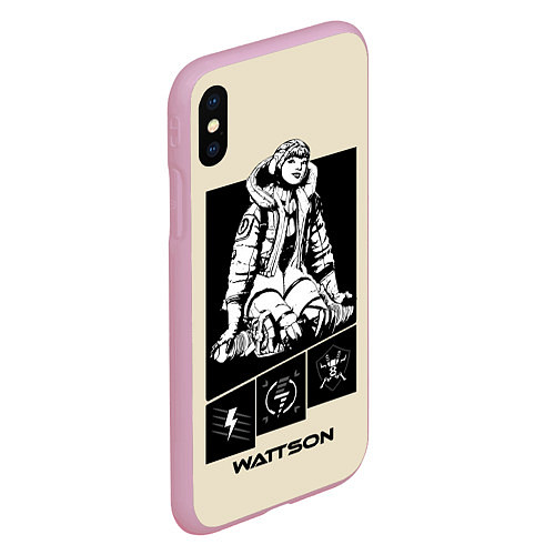 Чехол iPhone XS Max матовый Apex Legends Wattson / 3D-Розовый – фото 2