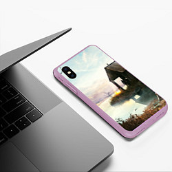 Чехол iPhone XS Max матовый STALKER, цвет: 3D-сиреневый — фото 2