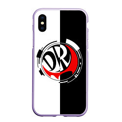 Чехол iPhone XS Max матовый MONOKUMA DANGANRONPA, цвет: 3D-светло-сиреневый