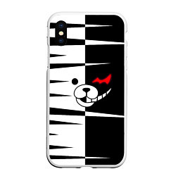 Чехол iPhone XS Max матовый Monokuma, цвет: 3D-белый