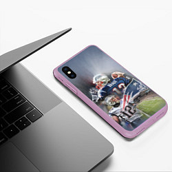 Чехол iPhone XS Max матовый Brady, цвет: 3D-сиреневый — фото 2