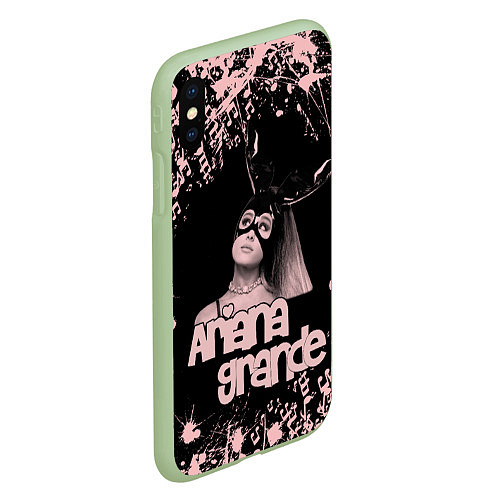 Чехол iPhone XS Max матовый ARIANA GRANDE / 3D-Салатовый – фото 2
