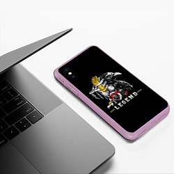Чехол iPhone XS Max матовый Бладхаунд, цвет: 3D-сиреневый — фото 2