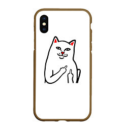 Чехол iPhone XS Max матовый Meme Cat