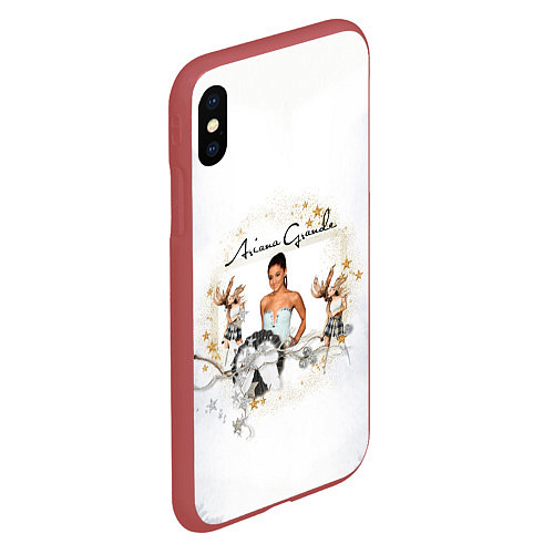 Чехол iPhone XS Max матовый ARIANA GRANDE / 3D-Красный – фото 2