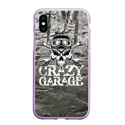 Чехол iPhone XS Max матовый Crazy garage