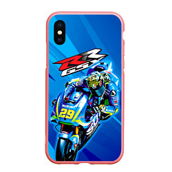 Чехол iPhone XS Max матовый Suzuki MotoGP, цвет: 3D-баблгам