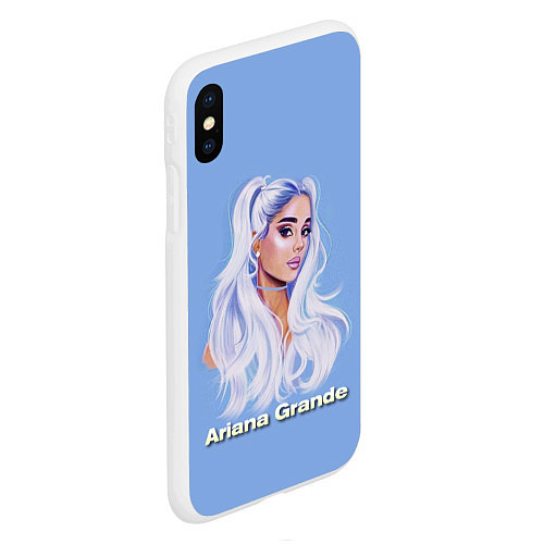 Чехол iPhone XS Max матовый Ariana Grande Ариана Гранде / 3D-Белый – фото 2