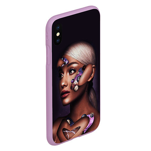 Чехол iPhone XS Max матовый Ariana Grande Ариана Гранде / 3D-Сиреневый – фото 2