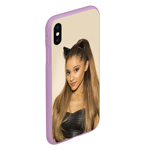 Чехол iPhone XS Max матовый Ariana Grande Ариана Гранде / 3D-Сиреневый – фото 2