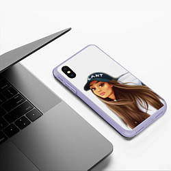Чехол iPhone XS Max матовый Ariana Grande Ариана Гранде, цвет: 3D-светло-сиреневый — фото 2