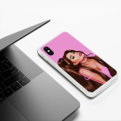 Чехол iPhone XS Max матовый Ariana Grande Ариана Гранде, цвет: 3D-белый — фото 2