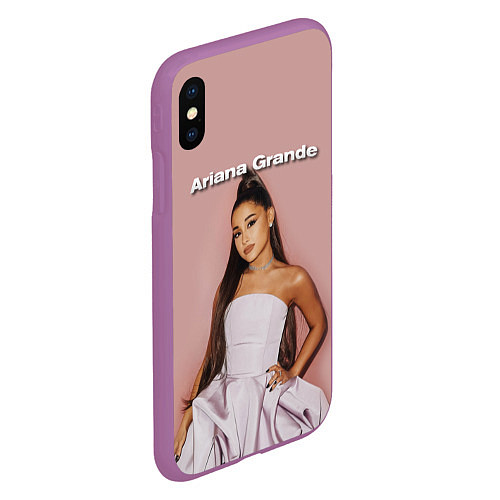 Чехол iPhone XS Max матовый Ariana Grande Ариана Гранде / 3D-Фиолетовый – фото 2