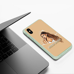 Чехол iPhone XS Max матовый Ariana Grande Ариана Гранде, цвет: 3D-салатовый — фото 2