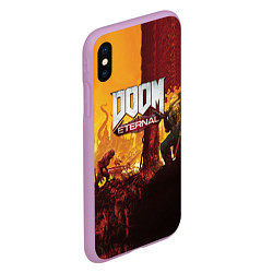 Чехол iPhone XS Max матовый DOOM eternal 2020, цвет: 3D-сиреневый — фото 2