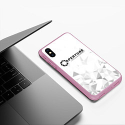 Чехол iPhone XS Max матовый PORTAL, цвет: 3D-розовый — фото 2