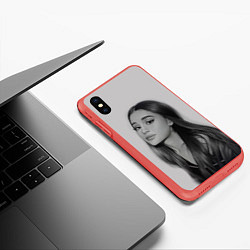 Чехол iPhone XS Max матовый Ariana Grande Ариана Гранде, цвет: 3D-красный — фото 2