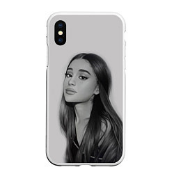 Чехол iPhone XS Max матовый Ariana Grande Ариана Гранде, цвет: 3D-белый