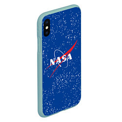 Чехол iPhone XS Max матовый NASA, цвет: 3D-мятный — фото 2