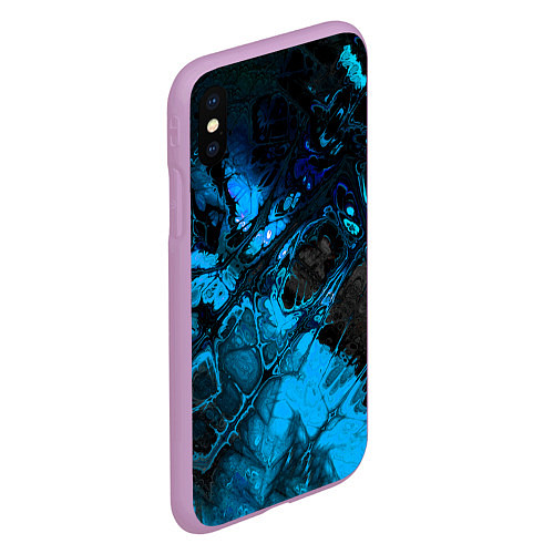 Чехол iPhone XS Max матовый Nu abstracts art / 3D-Сиреневый – фото 2