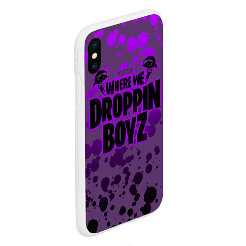 Чехол iPhone XS Max матовый Droppin Boys / 3D-Белый – фото 2